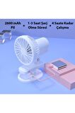 3 Kademe Şarjlı Mandallı 120° Taşınabilir Fan Vantilatör F02