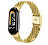 Xiaomi Mi Band 8 Mi Band 9 Uyumlu Paslanmaz Metal Hasır Tokalı Kordon Kayış