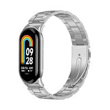 Xiaomi Mi Band 8 Mi Band 9 Uyumlu Paslanmaz Çelik Steel Kordon Kayış
