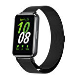 Samsung Galaxy Fit 3 R390 Uyumlu Metal Hasır Manyetik Kordon Kayış