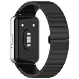 Samsung Galaxy Fit 3 R390 Uyumlu Metal Baklalı Çelik Kordon Kayış