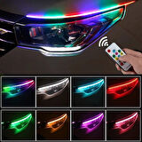 Far Üstü Kayar Sinyalli Gündüz Ledi Led Kumandalı RGB 60cm