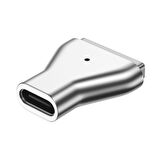 Type-C To Magsafe 2 85W a Kadar Destekli Düz Tip Şarj Çevirici Adaptör