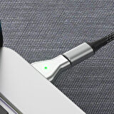 Type-C To Magsafe 2 85W a Kadar Destekli Düz Tip Şarj Çevirici Adaptör