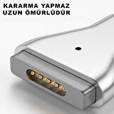 Type-C To Magsafe 2 85W a Kadar Destekli Düz Tip Şarj Çevirici Adaptör