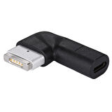 Type-C To Magsafe 2 85W a Kadar Destekli 90 Derece Çevirici Adaptör