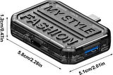 Type-C Hdmi Usb 3.0 Pd Şarj Giriş Mini Taşınabilir Çevirici Adaptör BX3H