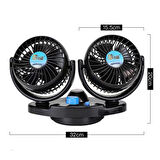 Araç Araba Otomobil 2 li Vantilatör Fan Pervane Soğutucu 12V X816