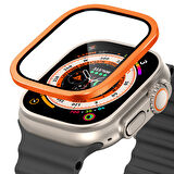 Apple Watch Ultra 49mm Uyumlu Metal Çerçeveli Ekran Koruyucu