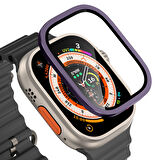 Apple Watch Ultra 49mm Uyumlu Metal Çerçeveli Ekran Koruyucu