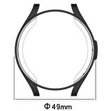 Samsung Galaxy Watch 6 47mm Uyumlu Kasa Ekran Koruyucu 360 Tam Koruma Kılıf Kapak