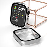 Apple Watch 6 7 8 9 40mm 41mm Uyumlu Rubber Kasa Ekran Koruyucu 360 Kılıf Kapak