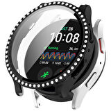 Samsung Galaxy Watch 4 5 6 7 FE 40mm Uyumlu Parlak Taşlı Ekran Kasa Kılıf Koruyucu