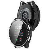 Samsung Galaxy Watch 4 5 6 7 FE 40mm Uyumlu Parlak Taşlı Ekran Kasa Kılıf Koruyucu