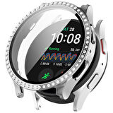 Samsung Galaxy Watch 4 5 6 7 FE 40mm Uyumlu Parlak Taşlı Ekran Kasa Kılıf Koruyucu