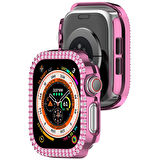 Apple Watch 10. Nesil 42mm Uyumlu Parlak Taşlı 360 Tam Koruma Kapak Kılıf