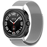 Samsung Galaxy Watch 7 Ultra Uyumlu Metal Hasır Manyetik Kordon Kayış