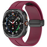 Samsung Galaxy Watch 7 Ultra 47mm Uyumlu Manyetik Mıknatıslı Band Silikon Kordon Kayış