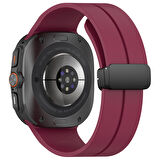 Samsung Galaxy Watch 7 Ultra 47mm Uyumlu Manyetik Mıknatıslı Band Silikon Kordon Kayış