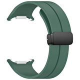 Samsung Galaxy Watch 7 Ultra 47mm Uyumlu Manyetik Mıknatıslı Band Silikon Kordon Kayış