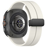 Samsung Galaxy Watch 7 Ultra 47mm Uyumlu Manyetik Mıknatıslı Band Silikon Kordon Kayış