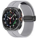Samsung Galaxy Watch 7 Ultra 47mm Uyumlu Manyetik Mıknatıslı Band Silikon Kordon Kayış
