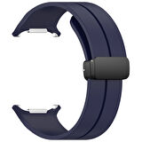 Samsung Galaxy Watch 7 Ultra 47mm Uyumlu Manyetik Mıknatıslı Band Silikon Kordon Kayış