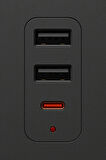 Techmaster 2 Usb + Type-C Akım ve Çocuk Korumalı 3lü Kare Priz 2mt