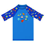SlipStop Mars T-Shirt Mavi Çocuk Tshirt