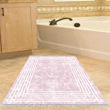 Dekoreko Kaymaz Taban Djt Banyo Halısı Trend Saçaklı Modern M5142