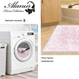 Dekoreko Kaymaz Taban Djt Banyo Halısı Trend Saçaklı Modern M5142