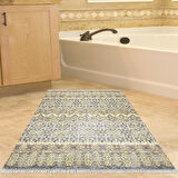 Dekoreko Kaymaz Taban Djt Banyo Halısı Yıldız Deri Saçaklı İskandinav 1700