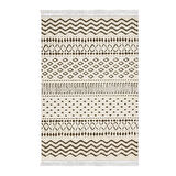 Dekoreko Kaymaz Taban Djt Banyo Halısı Yıldız Deri Saçaklı İskandinav F5086