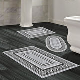 Eko Trend Djt 3 Lü Yıkanabilir Kaymaz Taban Banyo Paspas Seti 651M Modern