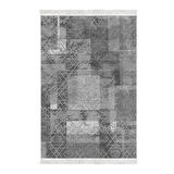 Dekoreko Kaymaz Taban Djt Banyo Halısı Yıldız Deri Saçaklı İskandinav F5132