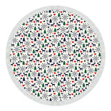 Alanur Home Yılbaşına Özel Keçe Dijital Yıkanabilir Yuvarlak Halı Chr10M