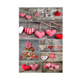 Alanur Home Yılbaşına Özel Keçe Dijital Yıkanabilir Halı Chr14M