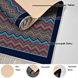 Dekoreko Kaymaz Taban Djt Banyo Halısı Yıldız Deri Saçaklı Modern 1935