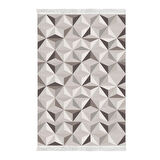 Dekoreko Kaymaz Taban Djt Banyo Halısı Yıldız Deri Saçaklı Modern 1944