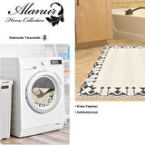 Dekoreko Kaymaz Taban Djt Banyo Halısı Yıldız Deri Saçaklı Modern 1945