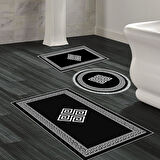 Eko Trend Djt 3 Lü Yıkanabilir Kaymaz Taban Banyo Paspas Seti 656M Modern