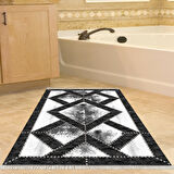 Dekoreko Kaymaz Taban Djt Banyo Halısı Yıldız Deri Saçaklı Modern 722