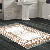 Dekoreko Kaymaz Taban Djt Banyo Halısı Yıldız Deri Saçaklı Modern M5132