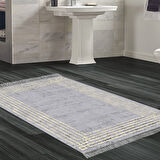 Dekoreko Kaymaz Taban Djt Banyo Halısı Yıldız Deri Saçaklı Modern M5142
