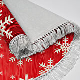 Alanur Home Yılbaşına Özel Keçe Dijital Yıkanabilir Yuvarlak Halı Chr11M