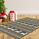 Alanur Home Yılbaşına Özel Keçe Dijital Yıkanabilir Halı Chr2M