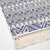 Dekoreko Kaymaz Taban Djt Banyo Halısı Star Pamuk Saçaklı İskandinav F5082