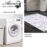 Dekoreko Kaymaz Taban Djt Banyo Halısı Star Pamuk Saçaklı İskandinav F5124