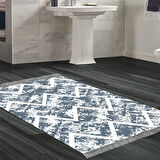 Dekoreko Kaymaz Taban Djt Banyo Halısı Star Pamuk Saçaklı İskandinav F5128