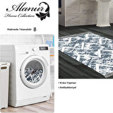 Dekoreko Kaymaz Taban Djt Banyo Halısı Star Pamuk Saçaklı İskandinav F5128